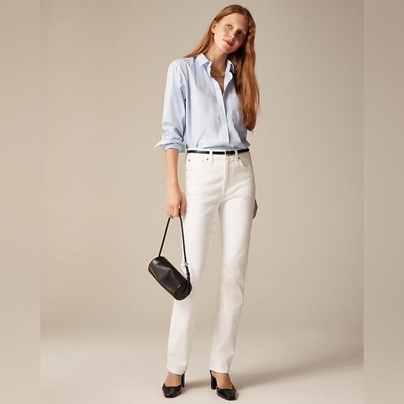 NWT J CREW Slim-straight jean in white - Picture 2 of 9